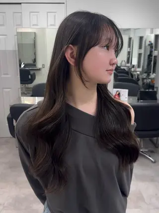 セミロング カラー 💕韓国レイヤー× 髪質改善　宮内諒のヘアスタイル