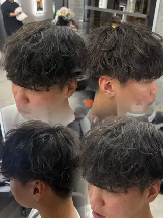ショート カラー パーマ メンズ メンズ特化 👑YUTAのヘアスタイル
