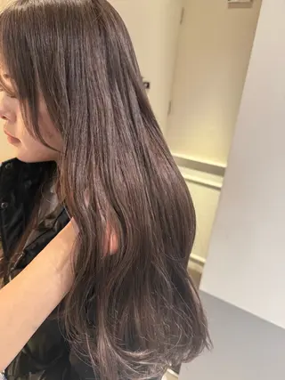 ロング カラー ヘアアレンジ オリーブ透明感カラー 表参道/MIKUのヘアスタイル