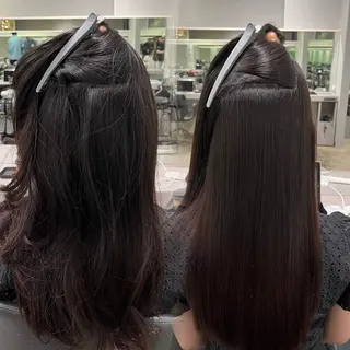 セミロング パーマ 縮毛矯正 特化生田のヘアスタイル