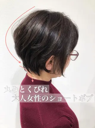 ショート カラー 大人女性のショート ・ボブ✂︎沼尻典祥のヘアスタイル