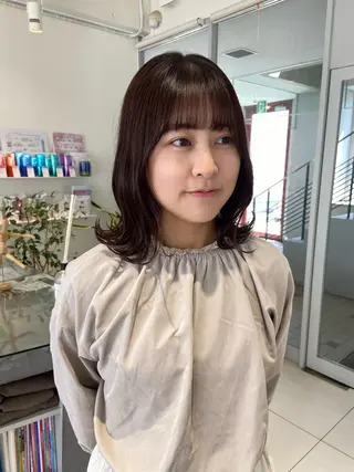 ミディアム 浅野 匠のヘアスタイル
