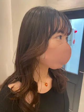 セミロング 顔周りカット・相談 レイヤーも◎しずくのヘアスタイル