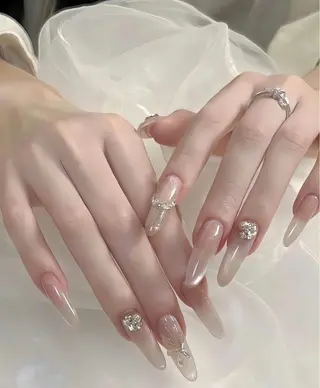ネイル チップ長さ出し 専門店のネイルデザイン