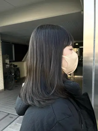 セミロング 暖色ボブ 🍊rikakoのヘアスタイル