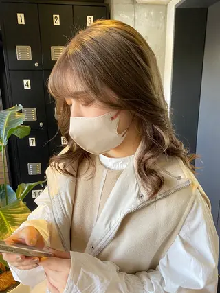 セミロング カラー 🌻Insta指名 NO.1🌻Shoのヘアスタイル