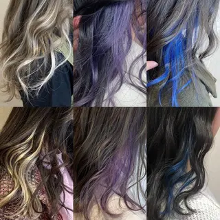 ロング SOU/エクステ /ダブルカラーのヘアスタイル