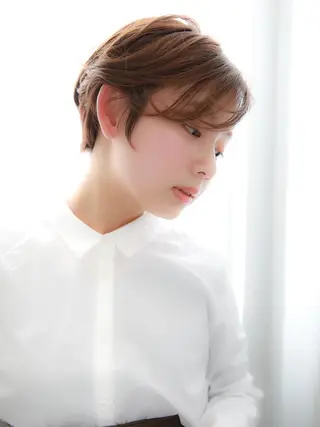 ショート カラー レイヤーカット✂️ 横浜No1♡下鳥翔子のヘアスタイル