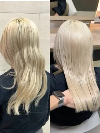 セミロング 髪質改善・縮毛・ 艶髪カラー　Maruのヘアスタイル