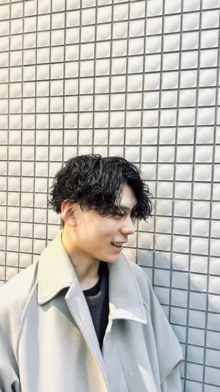 ショート パーマ メンズ 💈メンズパーマ💈 ナカザワ リョウのヘアスタイル