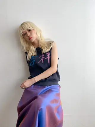 ミディアム カラー レイヤー/パーマ /ウルフ/nabeのヘアスタイル