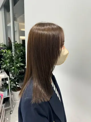 セミロング 村上 奈乃果のヘアスタイル