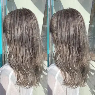 ロング ヘアアレンジ メンズ 白髪ぼかしハイライト 茗荷谷駅徒歩2分のヘアスタイル
