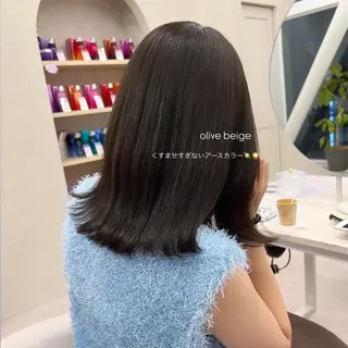 ミディアム カラー 美髪矯正/髪質改善/ 艶髪🤍伊藤梨紗のヘアスタイル