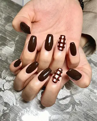 ネイル I-nailロング /ワンホン/キラキラのネイルデザイン