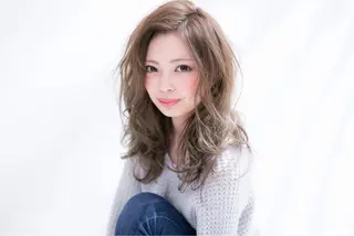 セミロング 小野 和摩のヘアスタイル