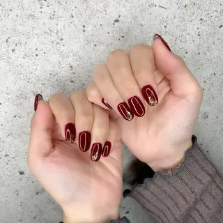 セミロング カラー パーマ ヘアアレンジ メンズ キッズ ネイル マツエク・マツパ Salon Ｋのネイルデザイン