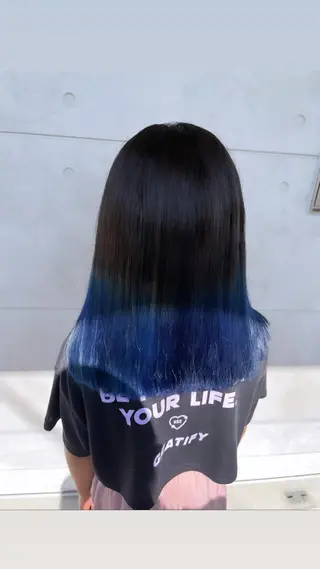 セミロング カラー ヘアアレンジ like みやびのヘアスタイル