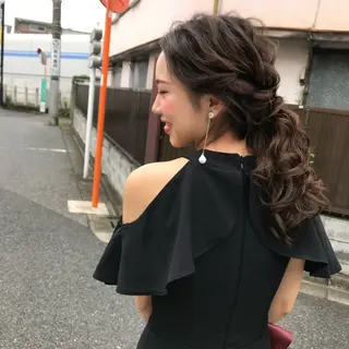 セミロング risa/恵比寿/ ヘアセットのヘアスタイル