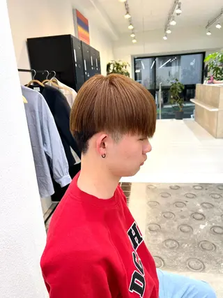 ショート カラー メンズ ブリーチカラー🦋‪ 田中さくらのヘアスタイル