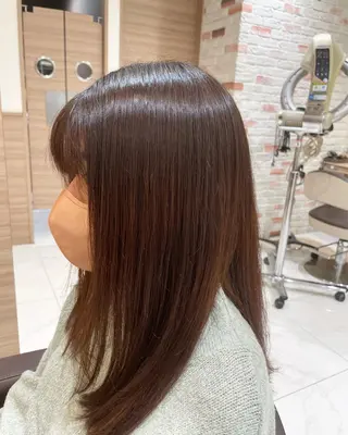 セミロング パーマ 縮毛矯正特化🩰 竹口はるかのヘアスタイル