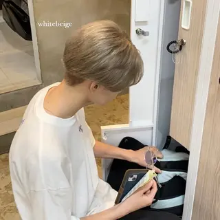 メンズ 茜璃/ブリーチカラー /レイヤーカットのヘアスタイル