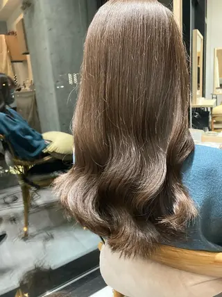 セミロング ✨色持ちの良い艶 カラー✨蟹江真世のヘアスタイル