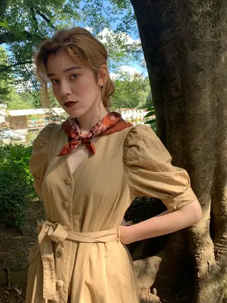 ミディアム パーマ ヘアアレンジ 髪質改善🫧美髪矯正 🤍Yuiのヘアスタイル