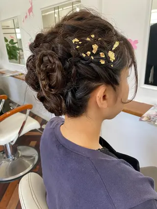 ロング ヘアアレンジ Kazaoka Saraのヘアスタイル