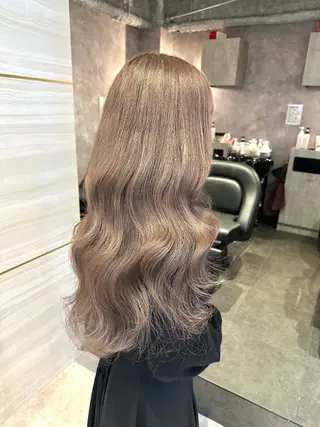 ロング カラー パーマ ヘアアレンジ メンズ 🌱巴結生🌿大宮 ☁️ミルクティーのヘアスタイル