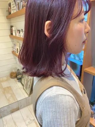 ミディアム カラー 赤み消し/透明感 🪽◝✩ 武者春花のヘアスタイル