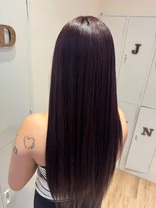 ロング カラー 河添 麗菜のヘアスタイル