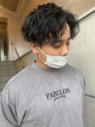 パーマ メンズ 大阪美容師 井上智博のヘアスタイル