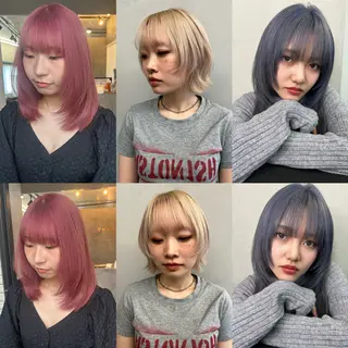 セミロング カラー Haru/THREE …by velvetのヘアスタイル