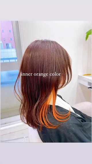 ミディアム カラー しみず さきのヘアスタイル