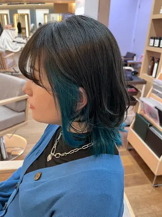 ミディアム カラー ✂︎HITOMI✂︎ 副店長のヘアスタイル