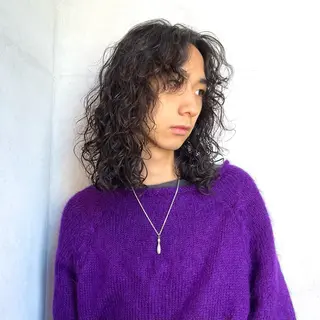 ロング カラー パーマ メンズ 🌿‬ナチュラル/パ ーマヘア/蒼真🍃のヘアスタイル