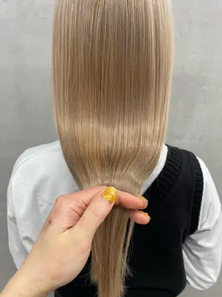 ロング カラー ヘアアレンジ 韓国/ハイトーン/ ボブ🎀MIKU🎀のヘアスタイル