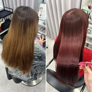 セミロング カラー 髪質改善/縮毛矯正 🫧RISA🎀のヘアスタイル