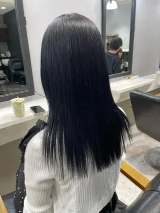 セミロング カラー TATSUブリーチ/ ミルクティーベージュのヘアスタイル