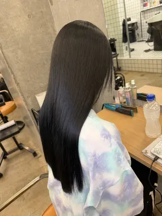 ロング 縮毛矯正×髪質改善× 艶髪カラー 吉原和磨のヘアスタイル