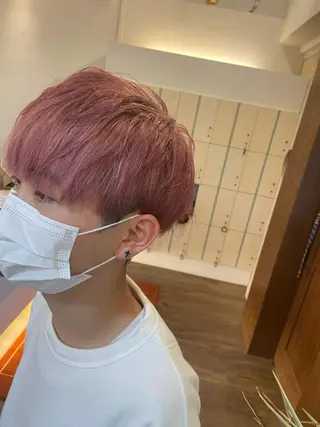 ショート カラー メンズ MATSURI BASE.AWAJIのヘアスタイル