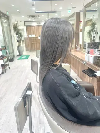 ロング カラー 雅/ダブルカラー/ 白髪ぼかしハイライトのヘアスタイル