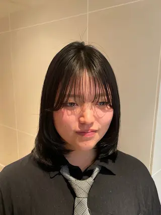 ミディアム パーマ 縮毛矯正/レイヤー 🌙児玉光瑠のヘアスタイル