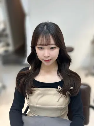 ロング ninaアイドル前髪 ×透明感🎀のヘアスタイル
