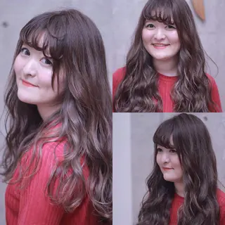 ロング カラー 及川 光のヘアスタイル