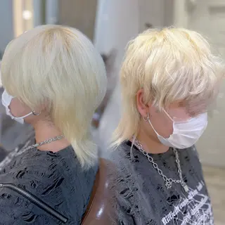 ショート 💙mai🫧 縮毛矯正・ハイライトのヘアスタイル
