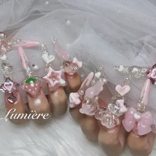 ネイル Lumière｜ ロング｜ワンホンのネイルデザイン