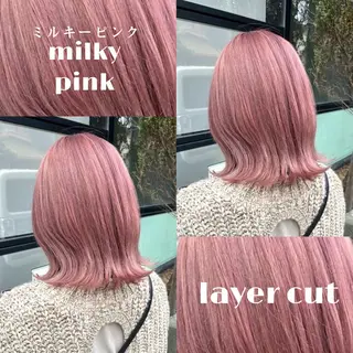 ミディアム カラー 柔らかいcolor ￤韓国￤🩰マユ🩰のヘアスタイル