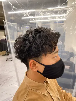 ショート パーマ ヘアアレンジ メンズ メンズ特化 水口湧太のヘアスタイル